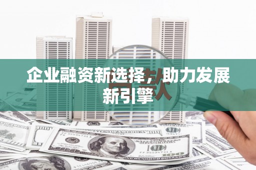 雄县企业融资新选择，助力发展新引擎
