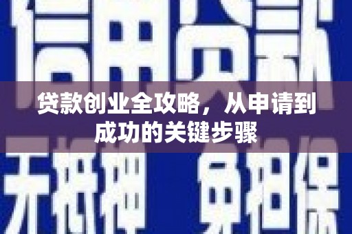 雄县贷款创业全攻略，从申请到成功的关键步骤