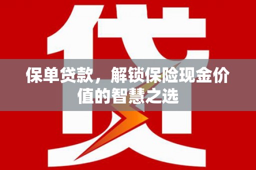 雄县保单贷款，解锁保险现金价值的智慧之选