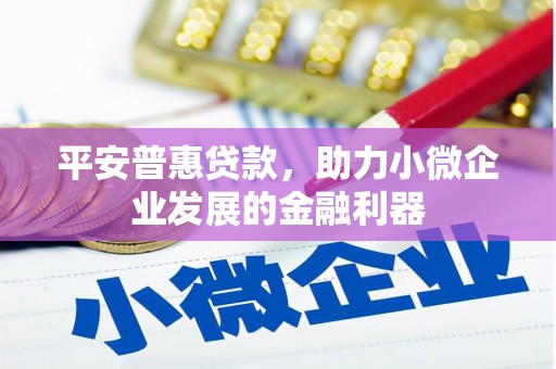 雄县平安普惠贷款，助力小微企业发展的金融利器