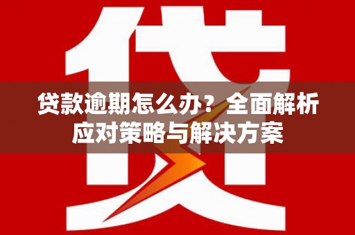 雄县贷款逾期怎么办？全面解析应对策略与解决方案