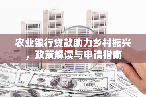 雄县农业银行贷款助力乡村振兴，政策解读与申请指南