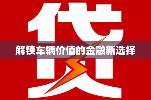 雄县解锁车辆价值的金融新选择